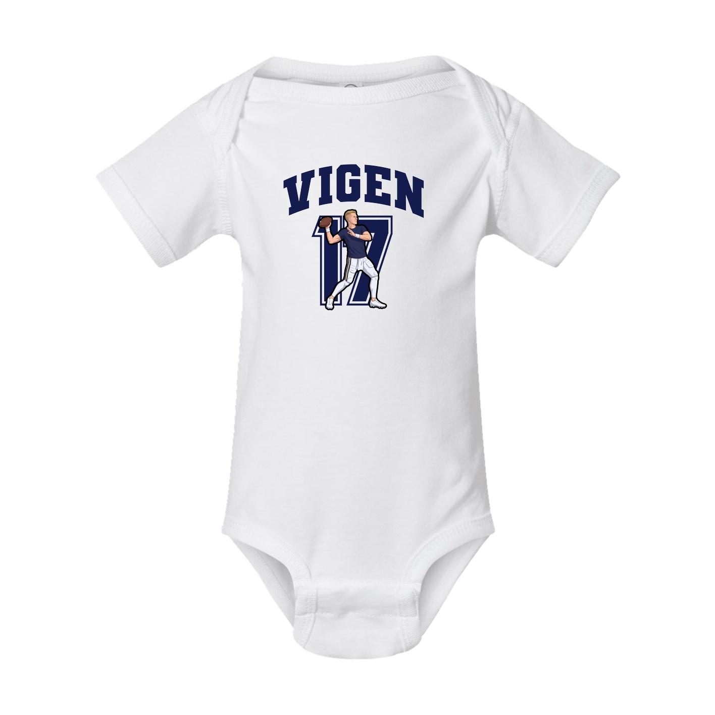 Baby Onesie — Number in White