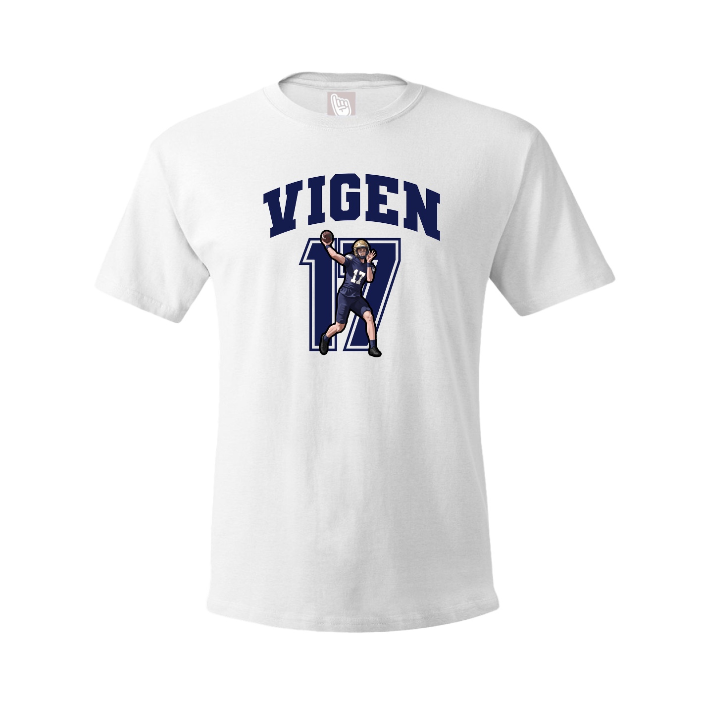 Youth Tee — Number in White