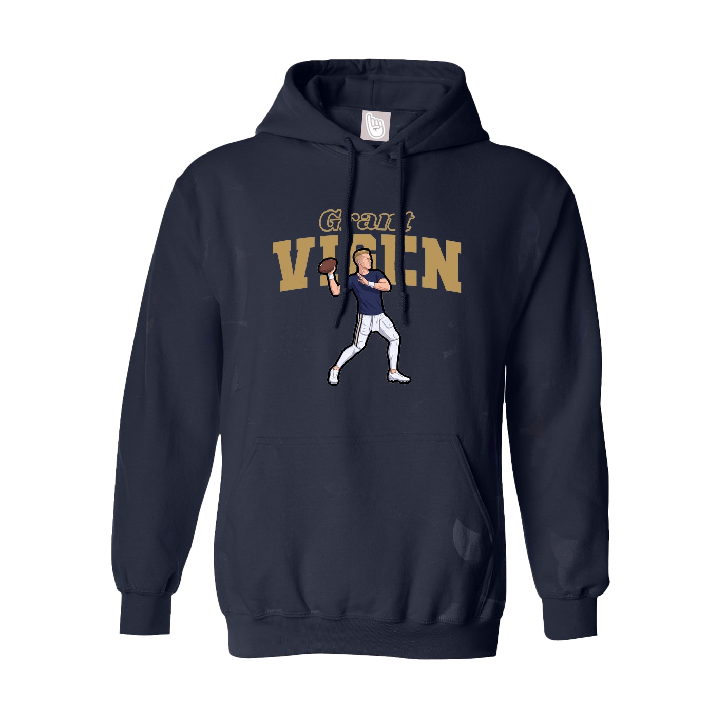 Youth Hoodie — Name Arch in Navy