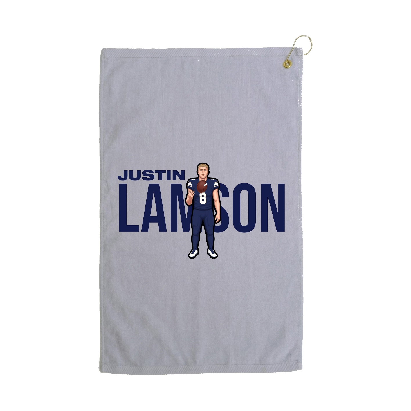 Golf Towel — Player Name in Grey