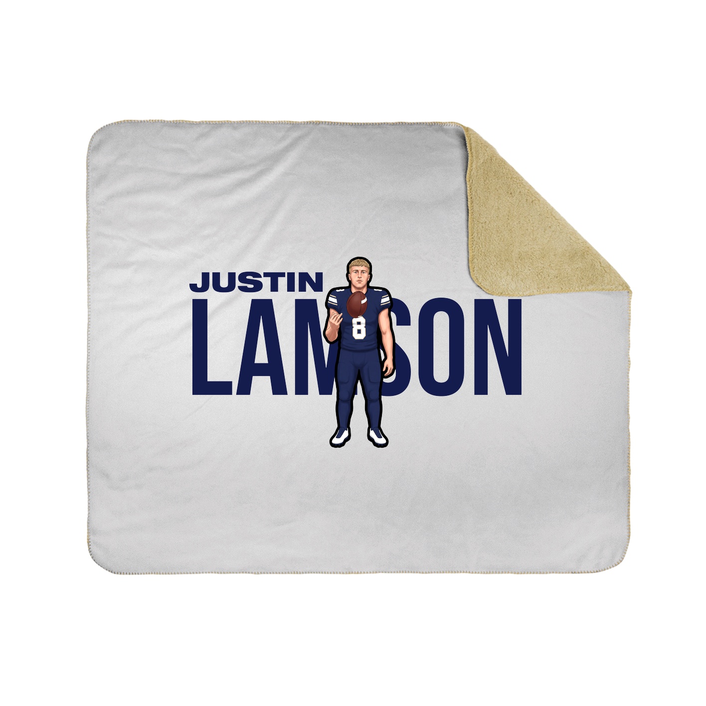 Throw Blanket — Player Name in White