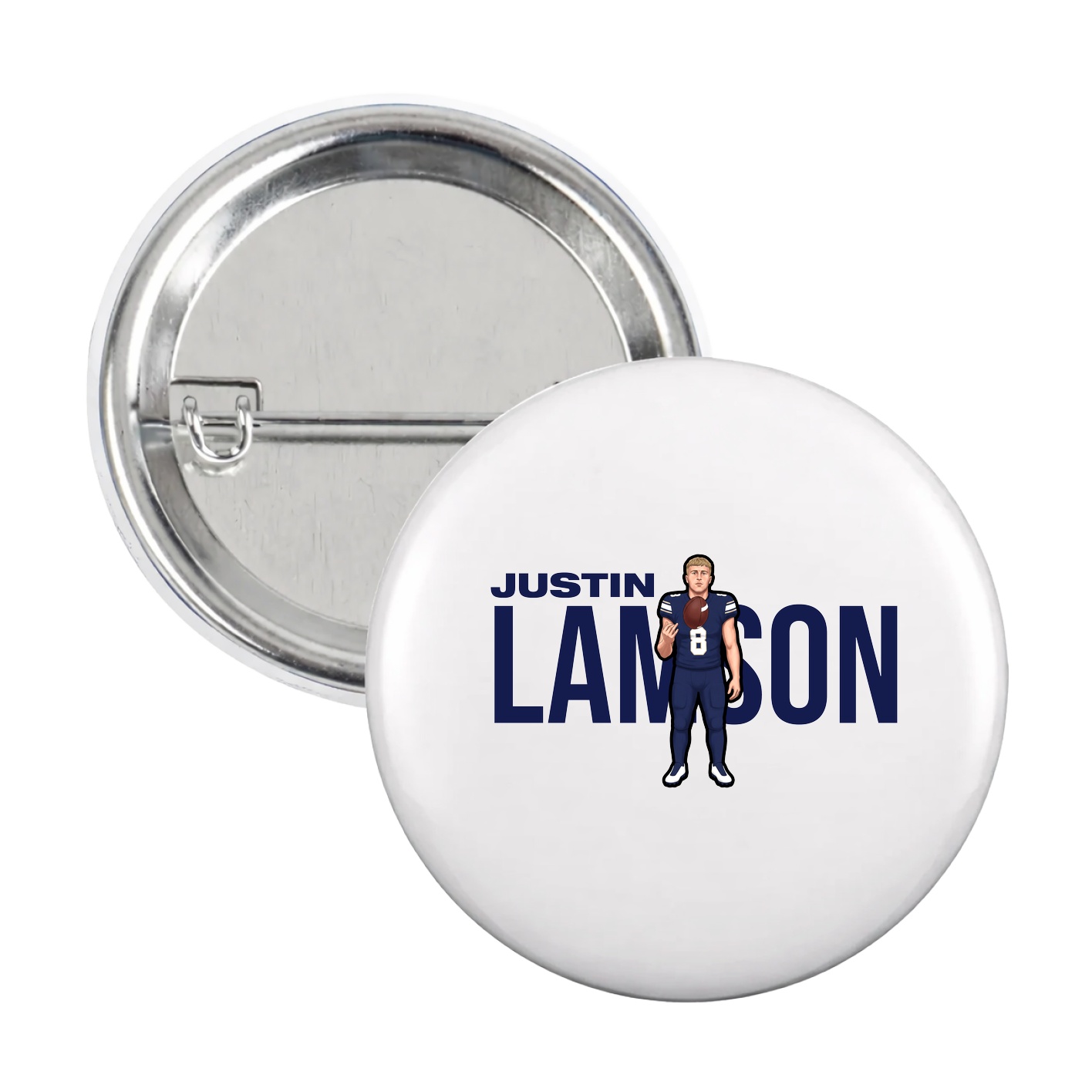 Game Day Button — Player Name in White
