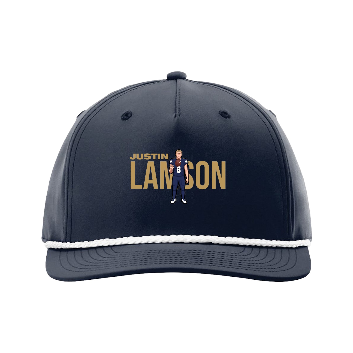 Five-Panel Classic Rope Cap — Player Name in Navy