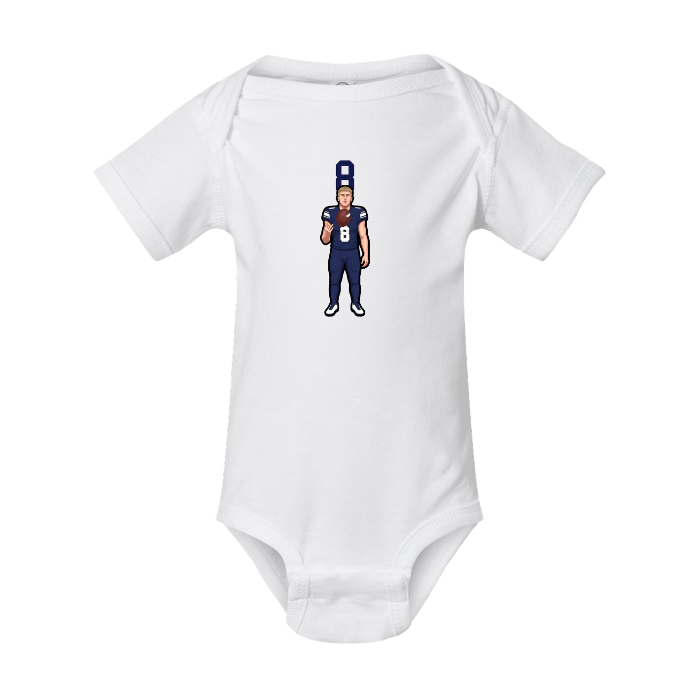 Baby Onesie — Number Top in White