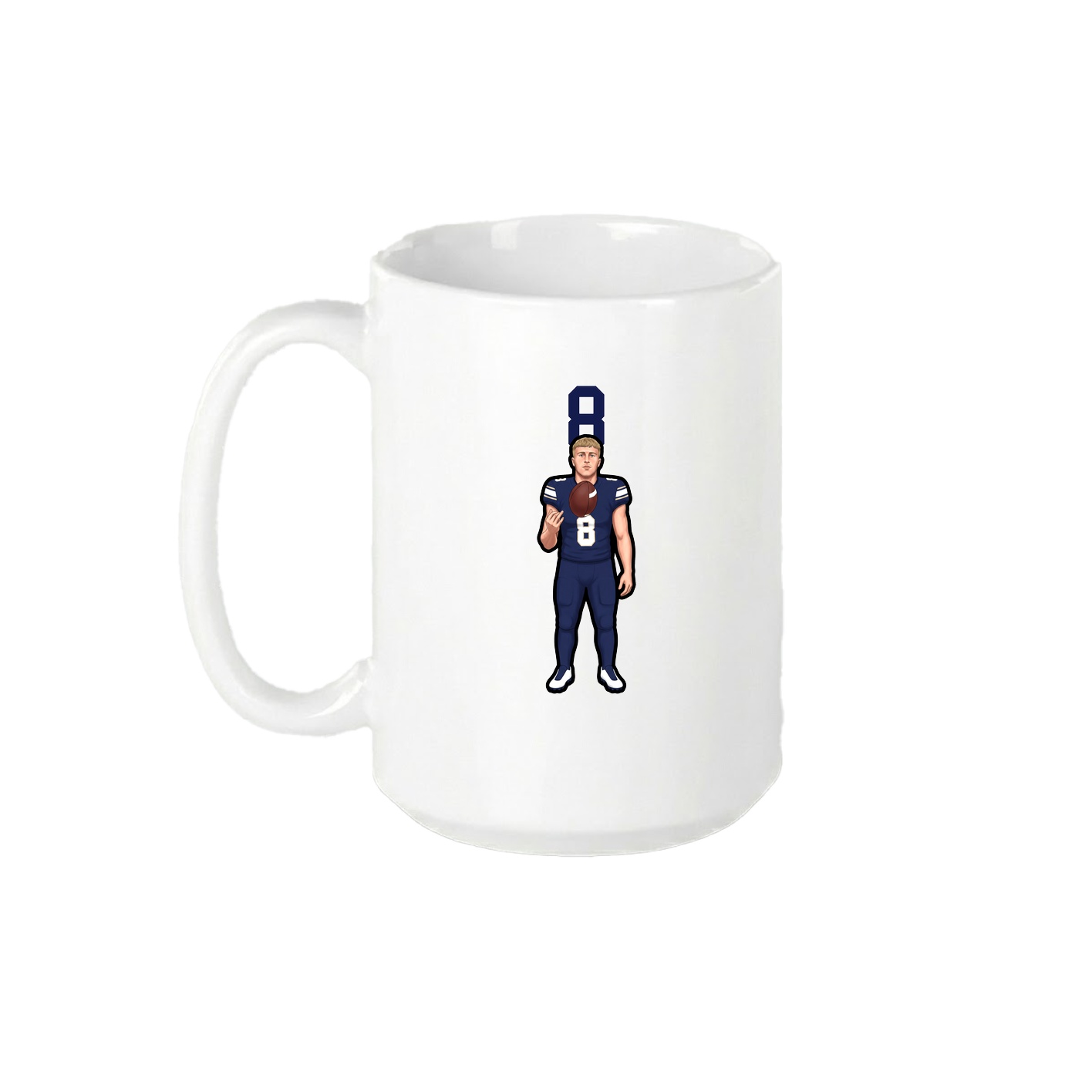 15oz Coffee Mug — Number Top in White