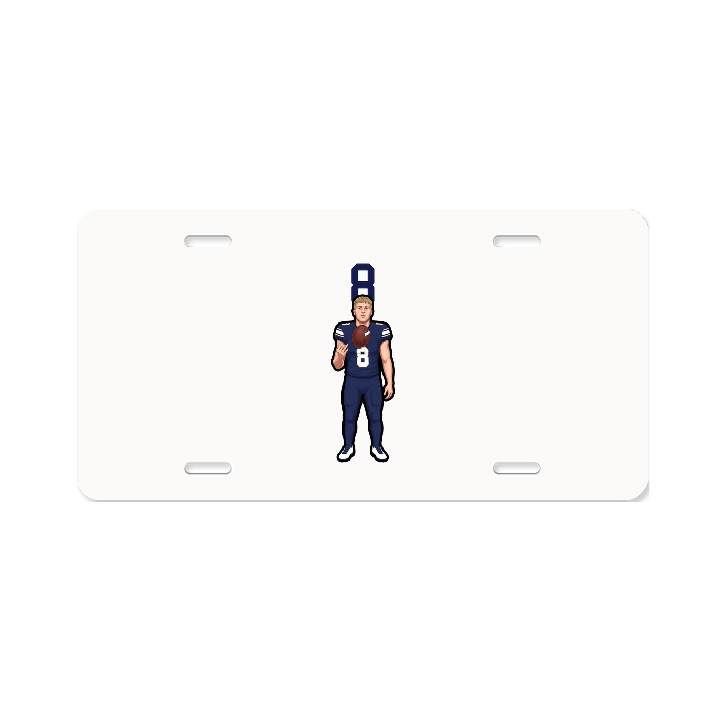 License Plate — Number Top in Classic