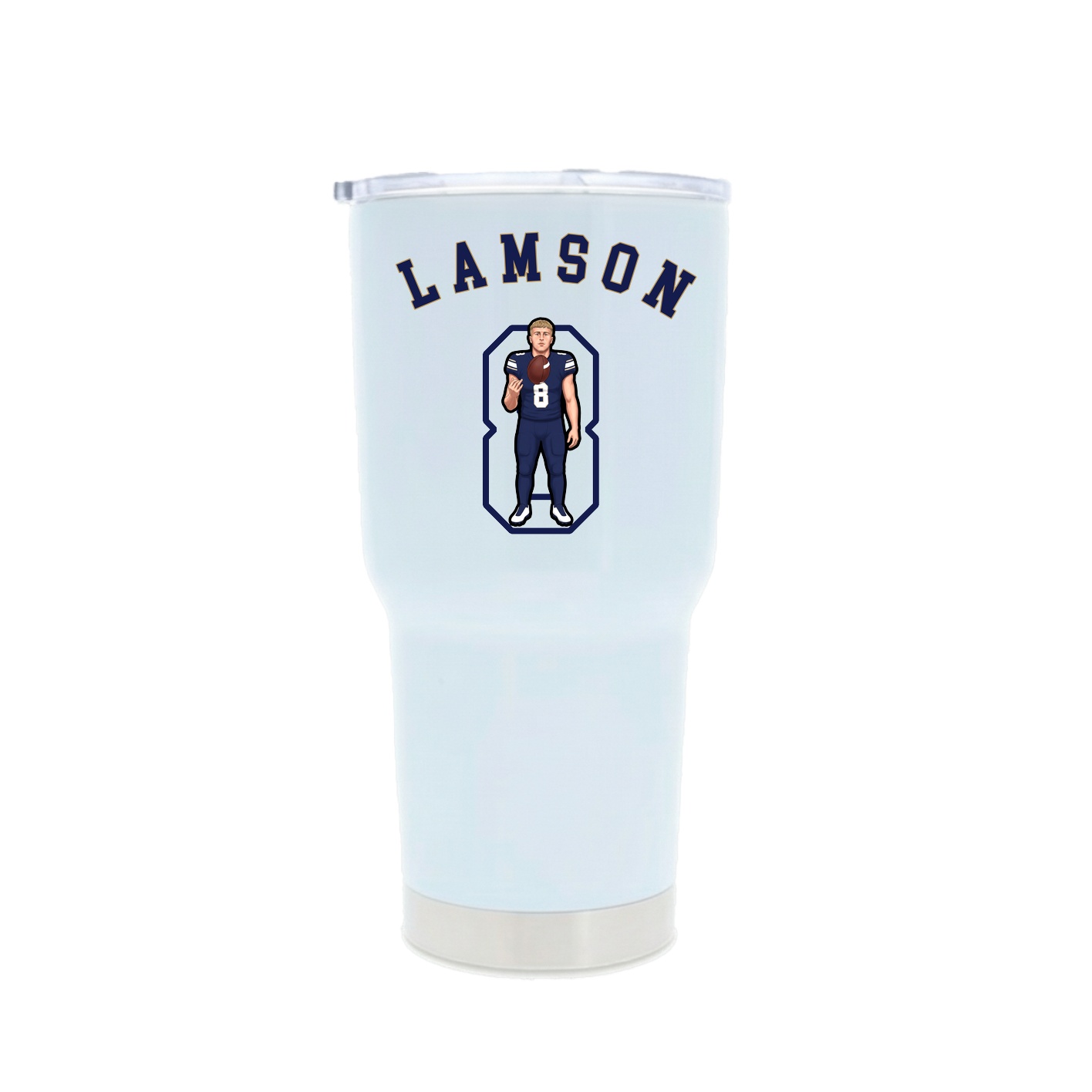 30oz Stainless Steel Tumbler — Shirsey Arch in White