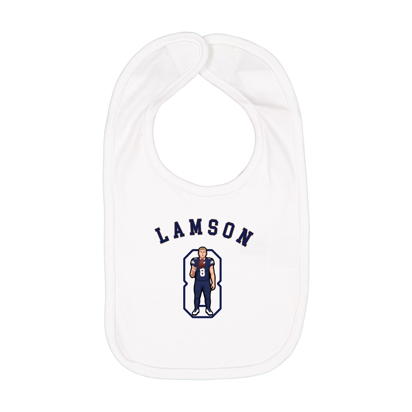 Infant Bib — Shirsey Arch in White