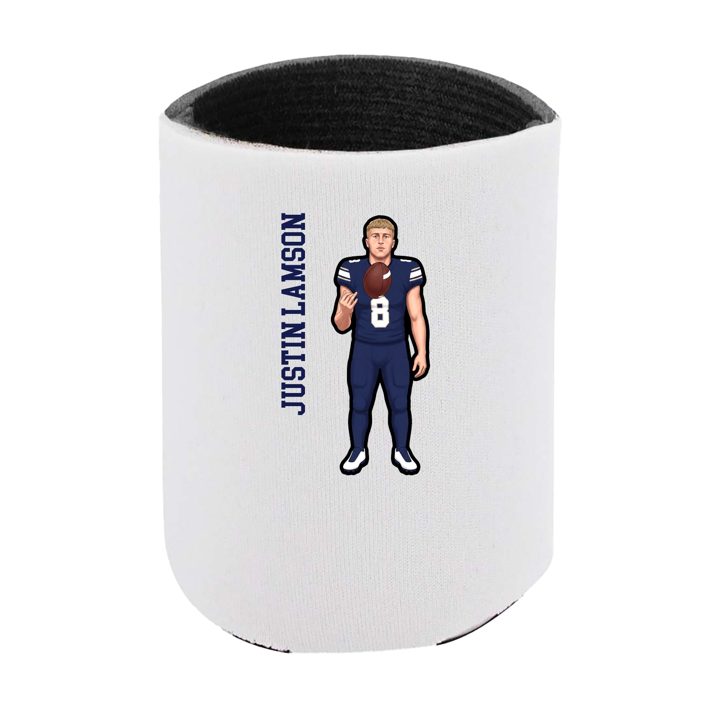 Can Holder — Name Vertical in White