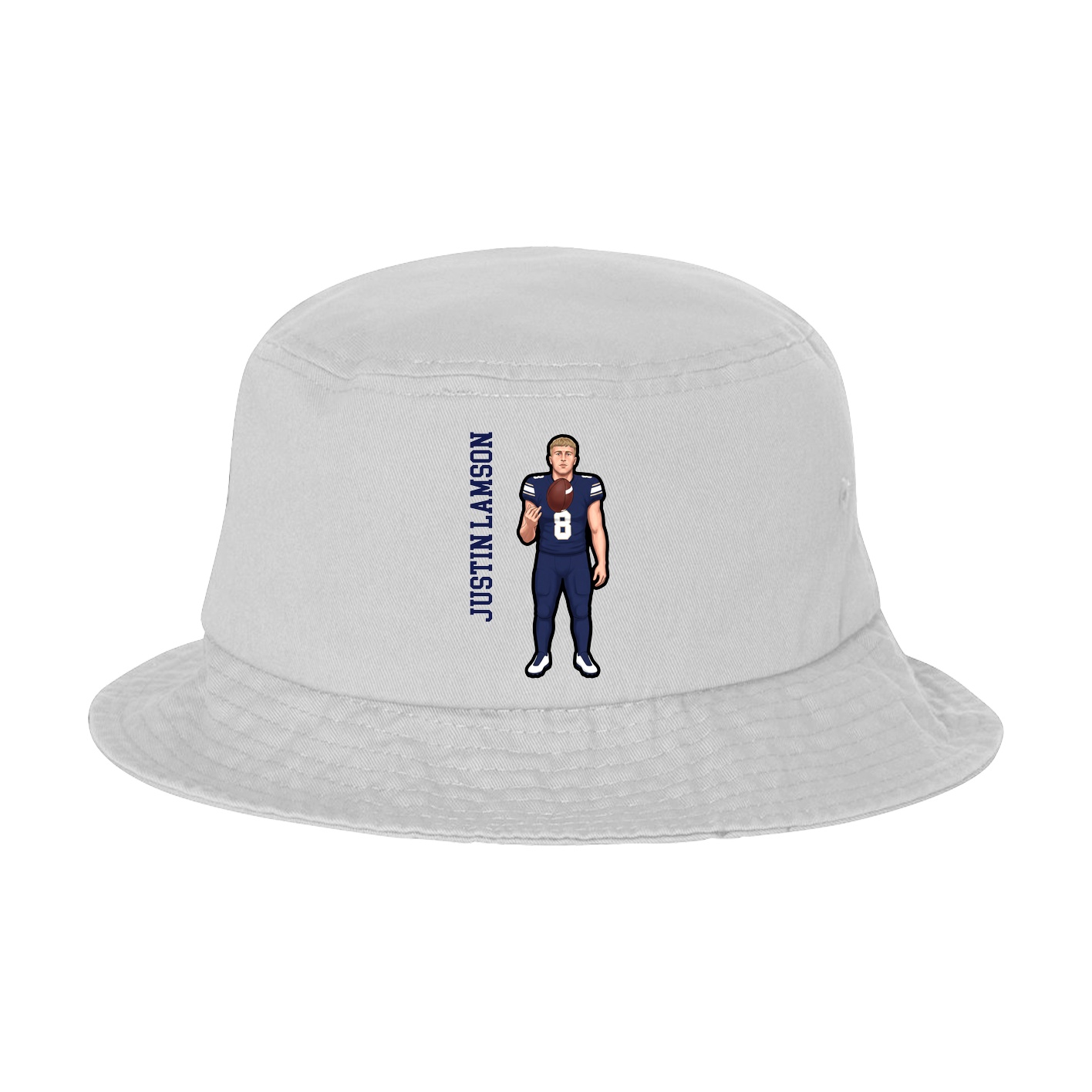 Bucket Cap — Name Vertical in White