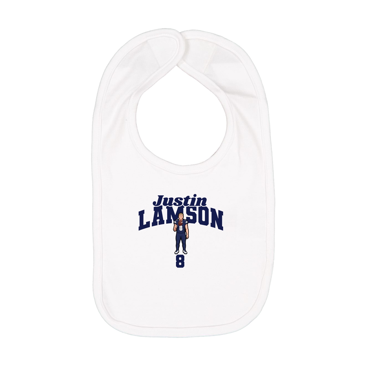 Infant Bib — Signature Arch in White