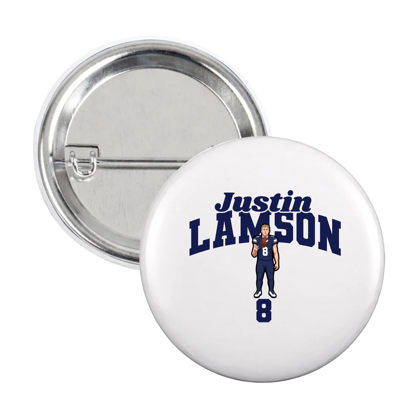 Game Day Button — Signature Arch in White