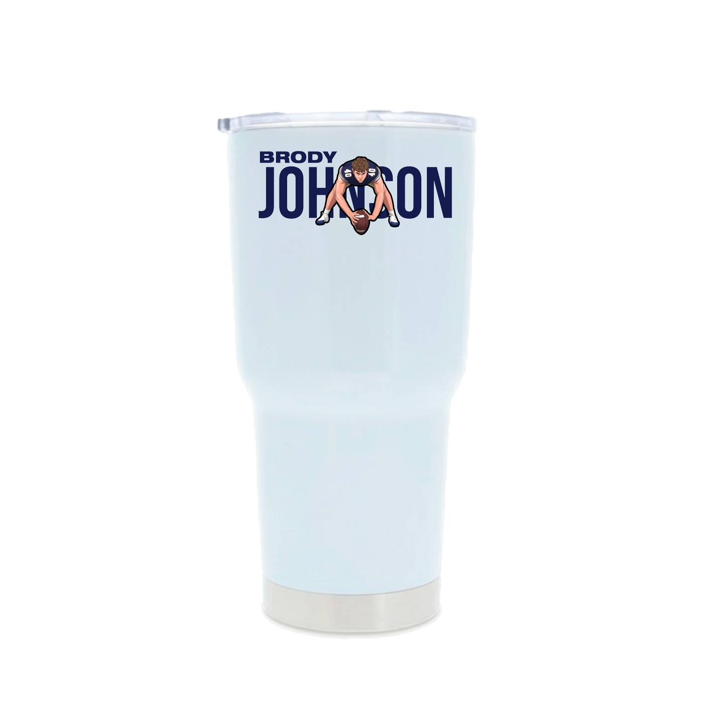 30oz Stainless Steel Tumbler — Player Name in White