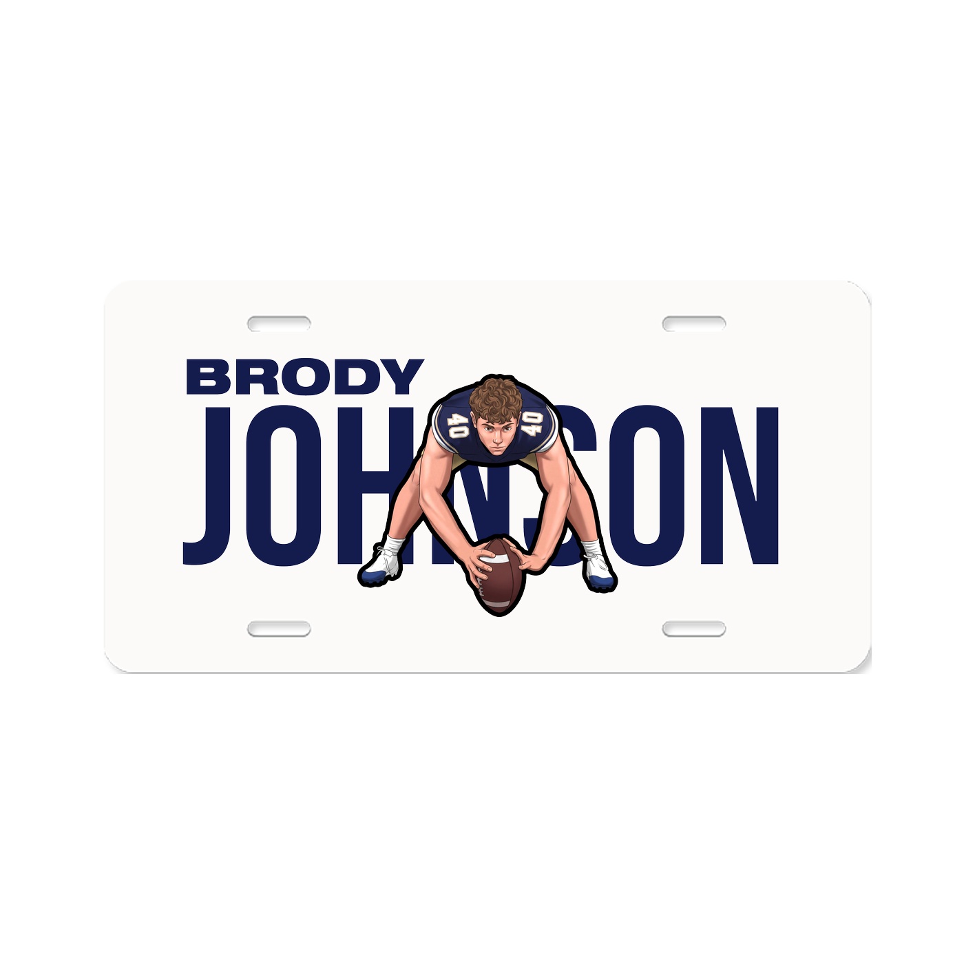 License Plate — Player Name in Classic