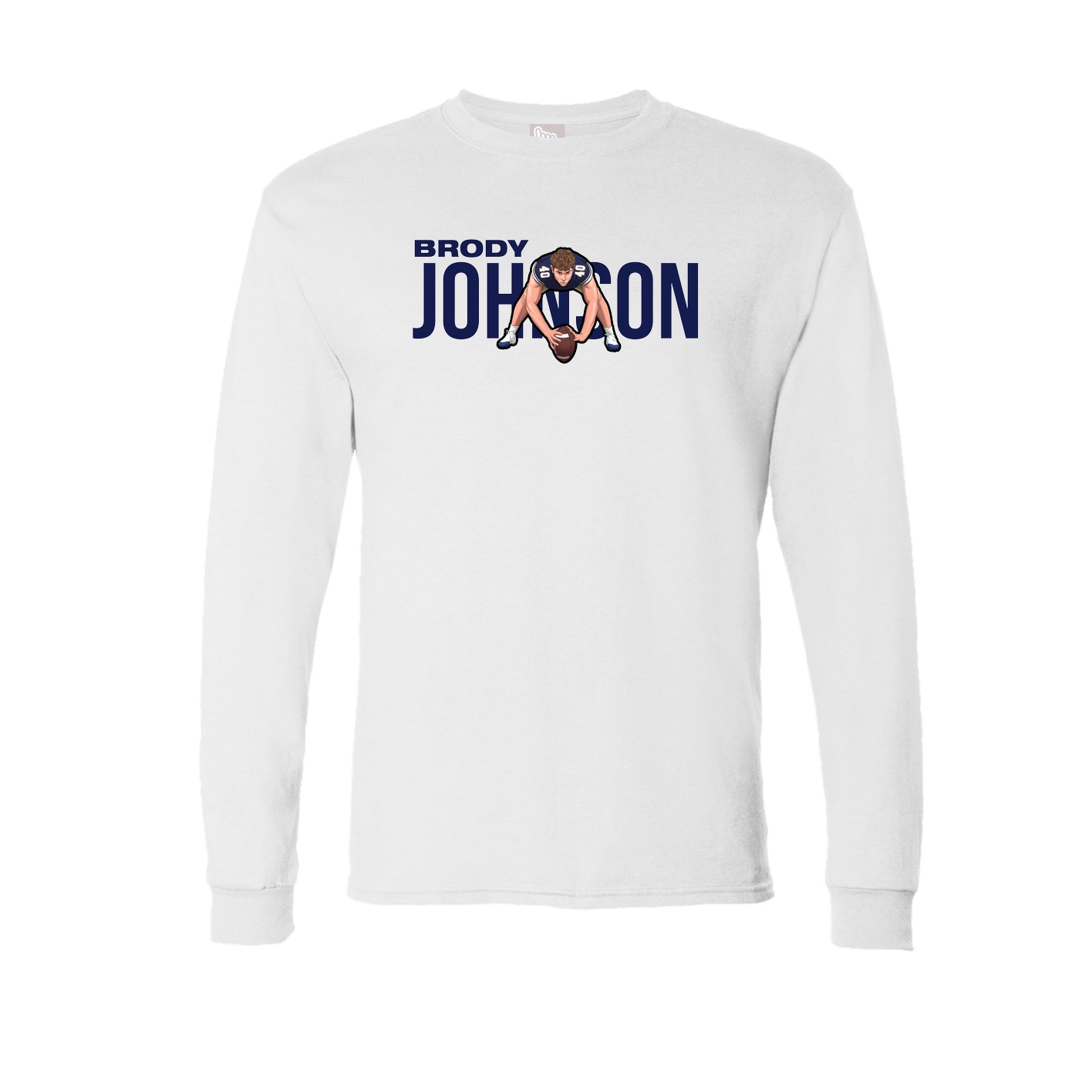 Long Sleeve Tee — Player Name in White