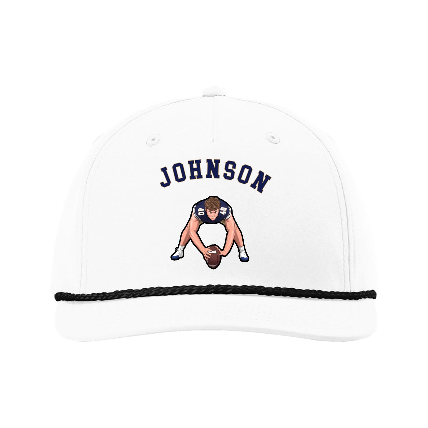 Five-Panel Classic Rope Cap — Shirsey Arch in White