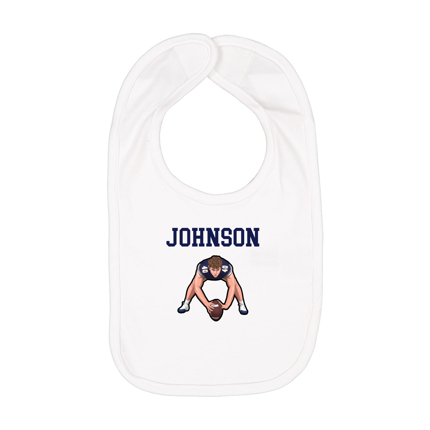 Infant Bib — Shirsey in White