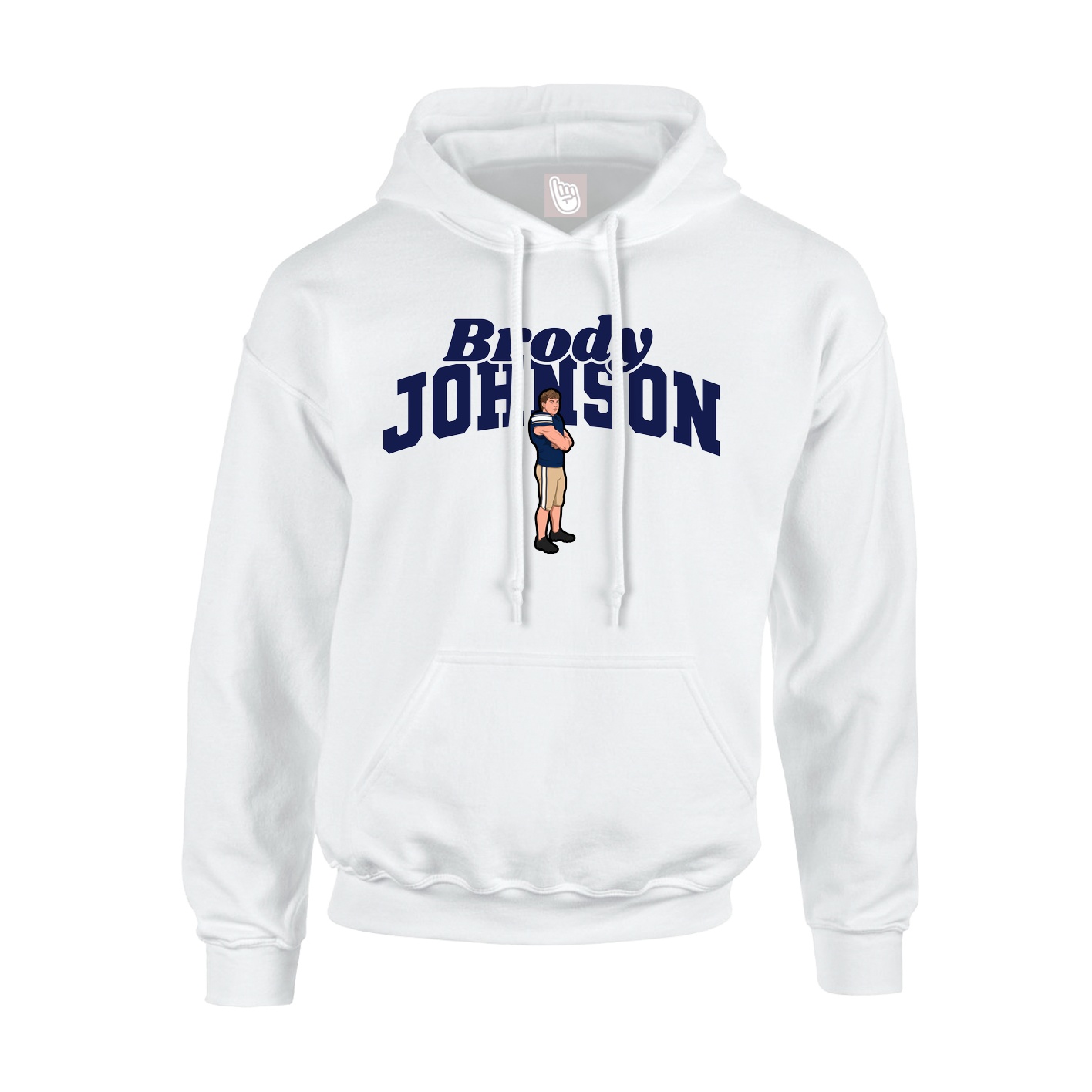 Youth Hoodie — Signature Arch in White