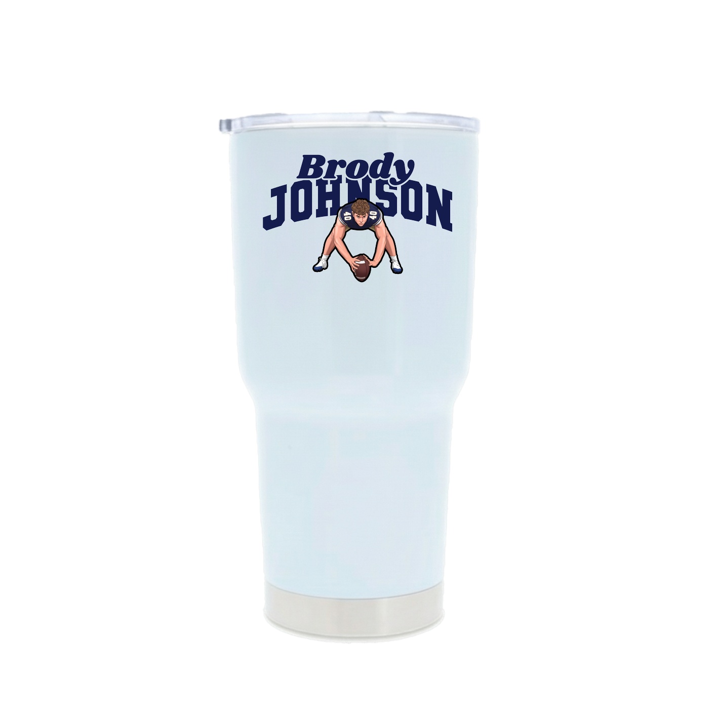 30oz Stainless Steel Tumbler — Signature Arch in White