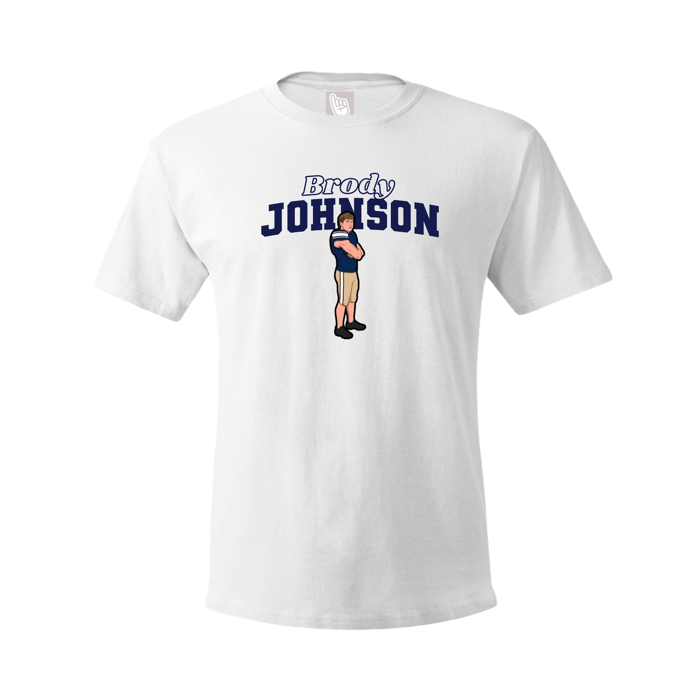 Youth Tee — Name Arch in White