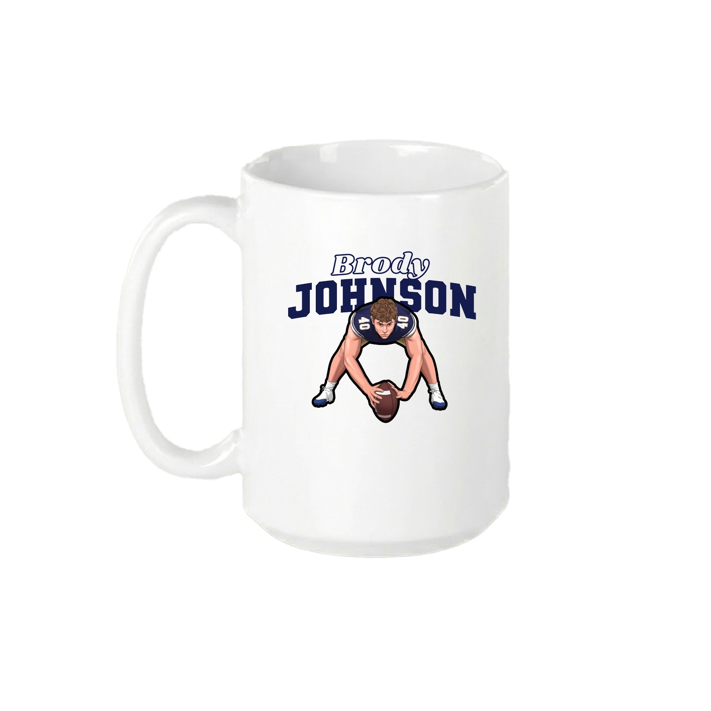 15oz Coffee Mug — Name Arch in White