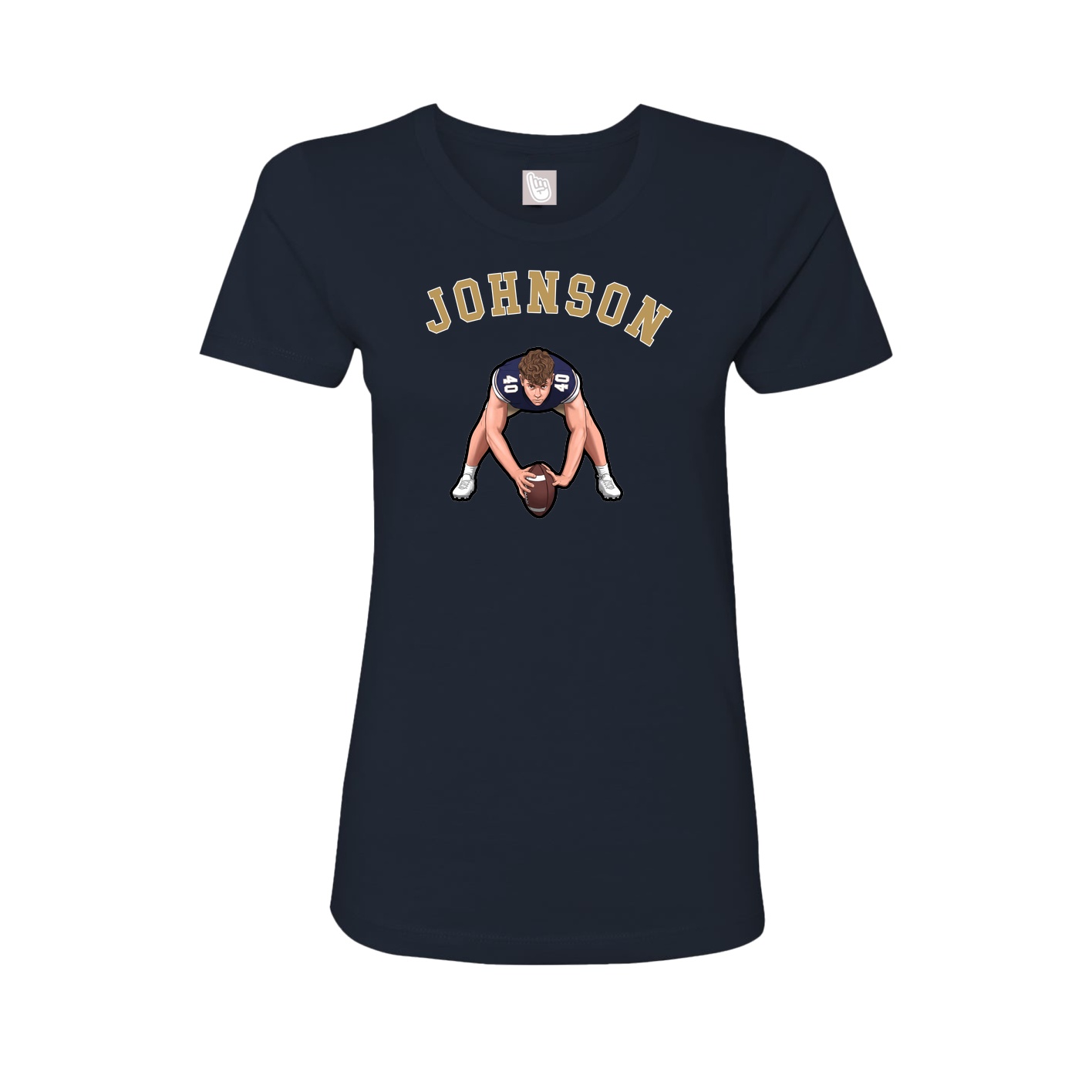 Fitted Women's Tee — Shirsey Arch in Navy