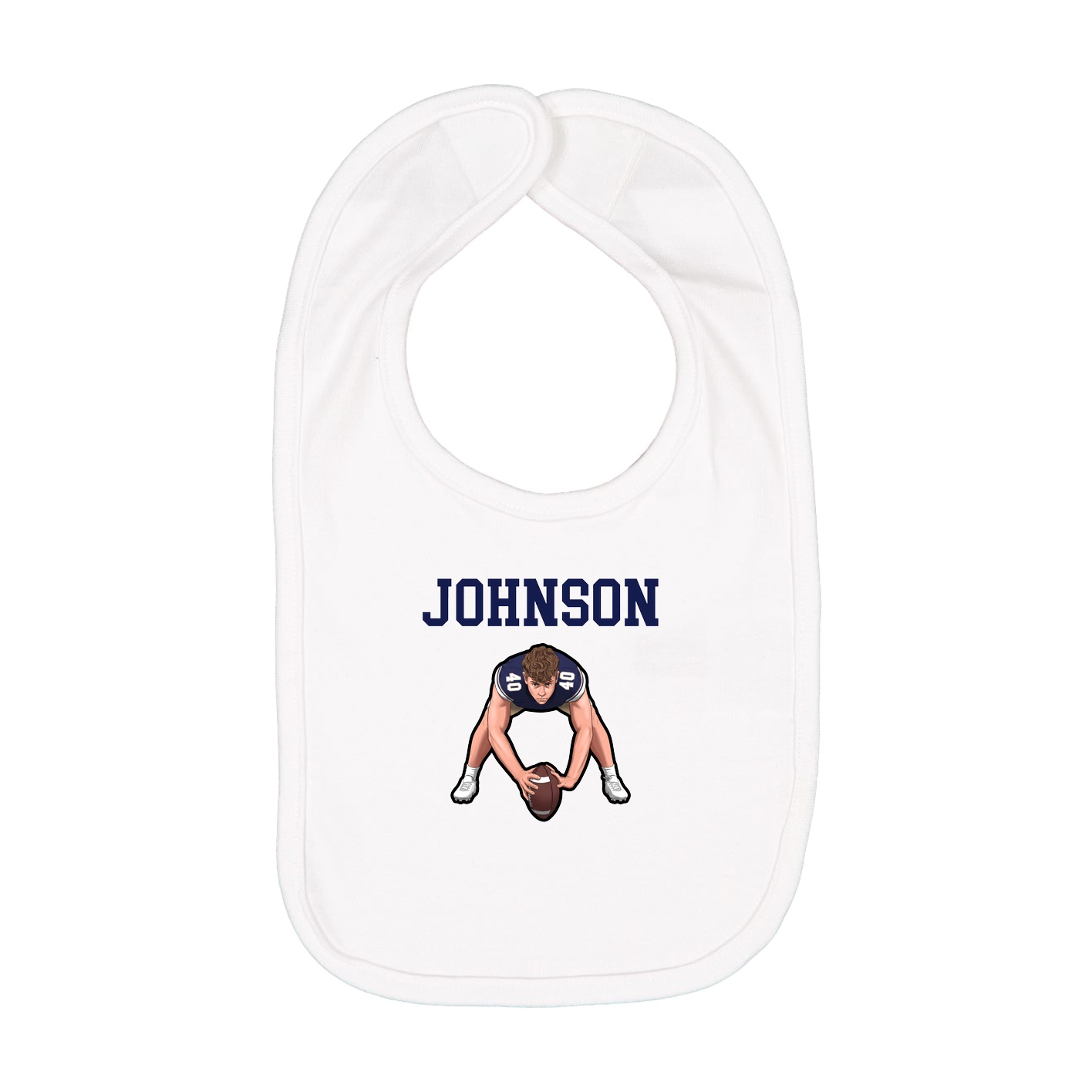 Infant Bib — Shirsey in White