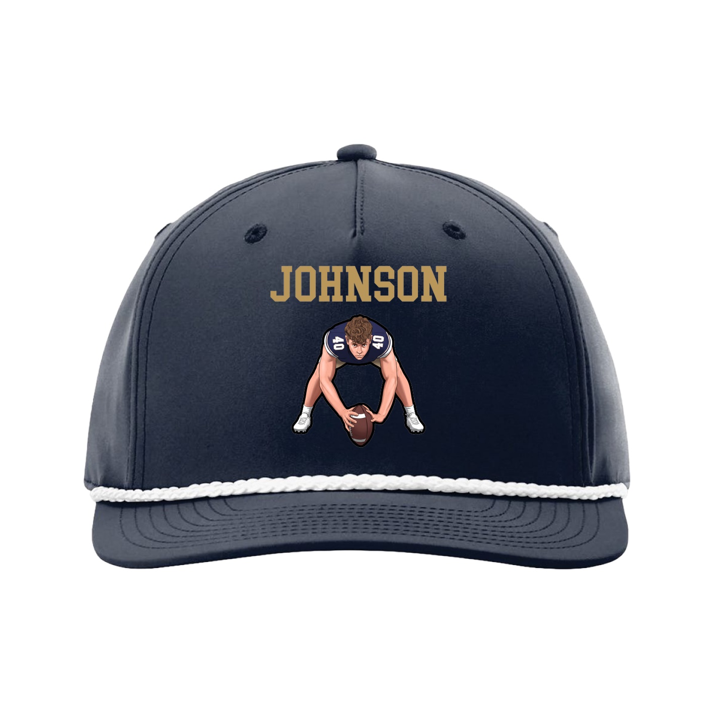 Five-Panel Classic Rope Cap — Shirsey in Navy