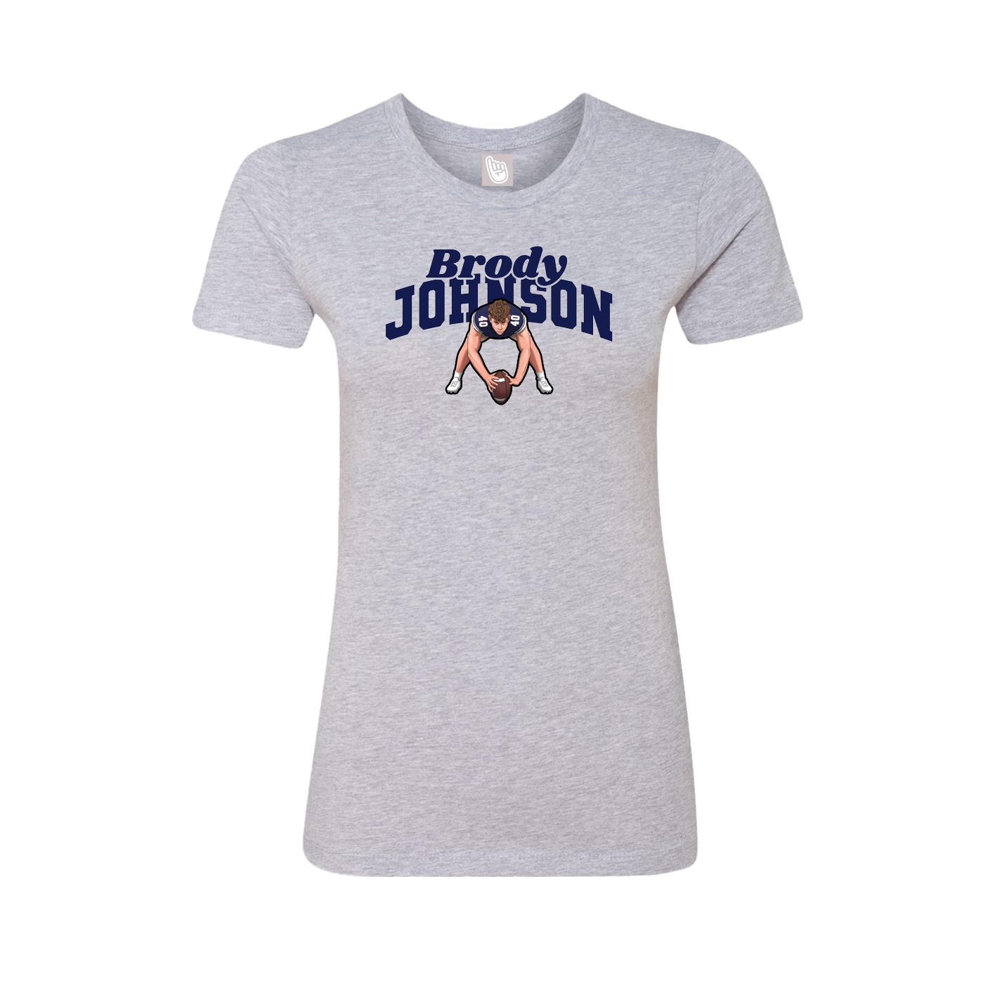 Fitted Women's Tee — Signature Arch in Grey
