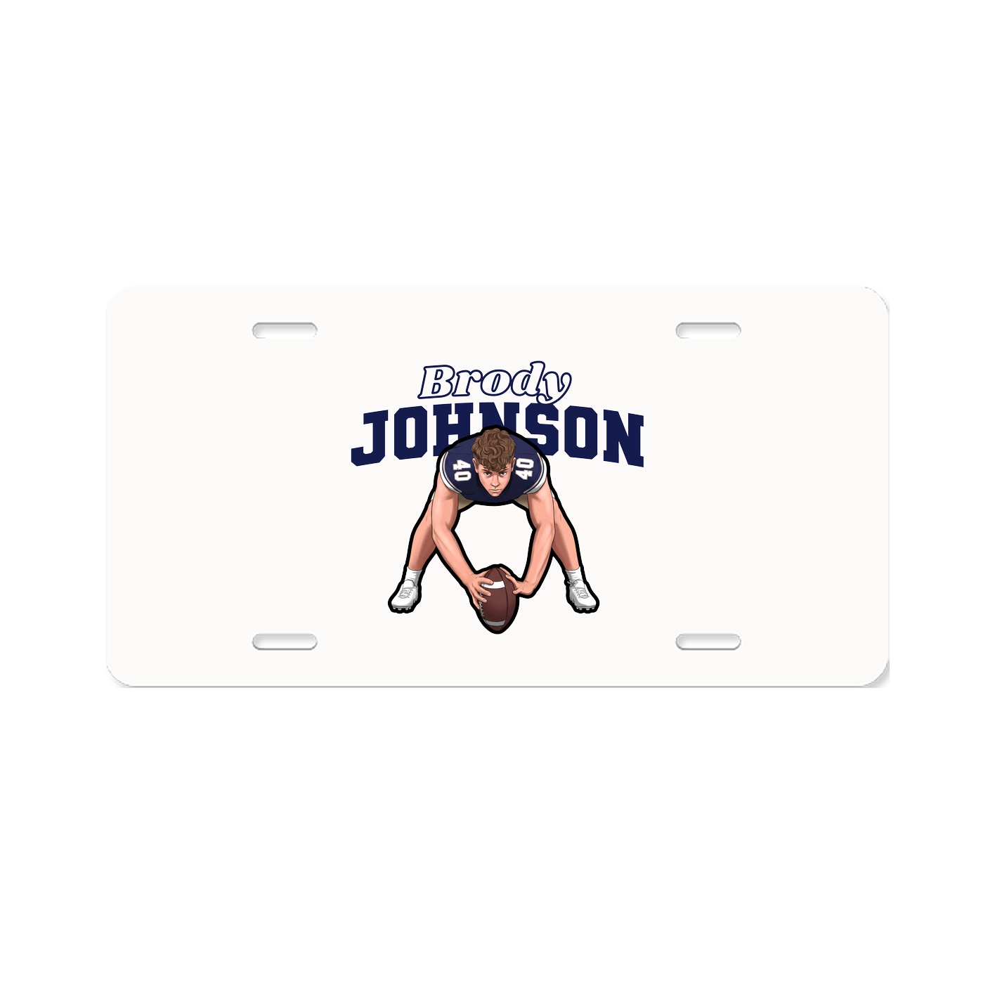 License Plate — Name Arch in Classic