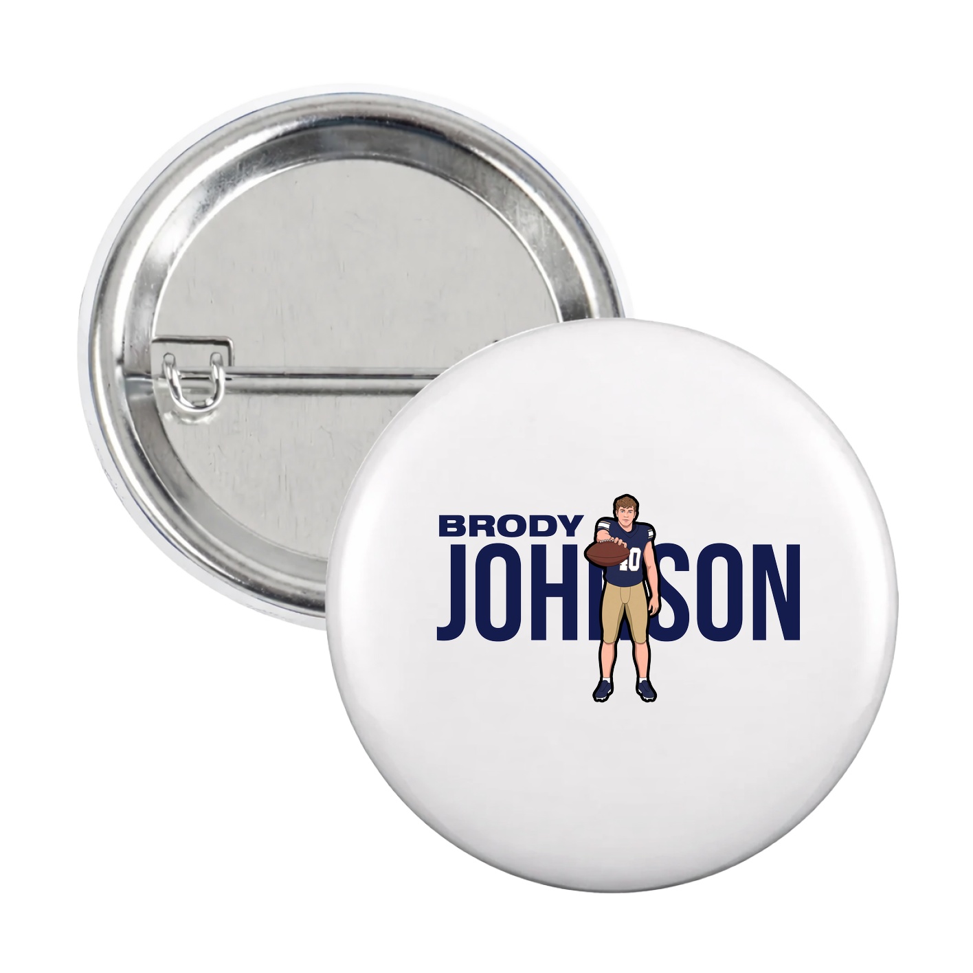 Game Day Button — Player Name in White