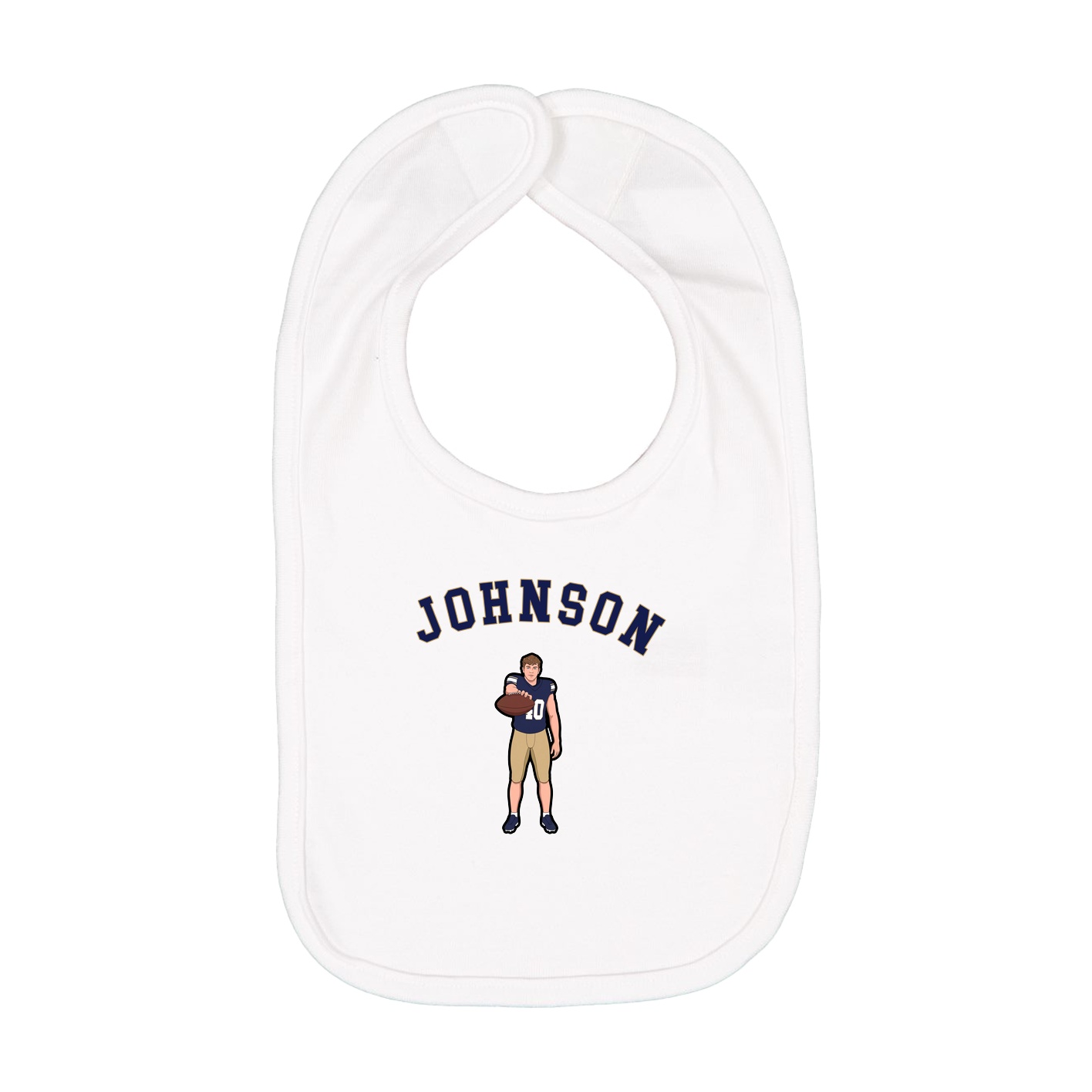 Infant Bib — Shirsey Arch in White