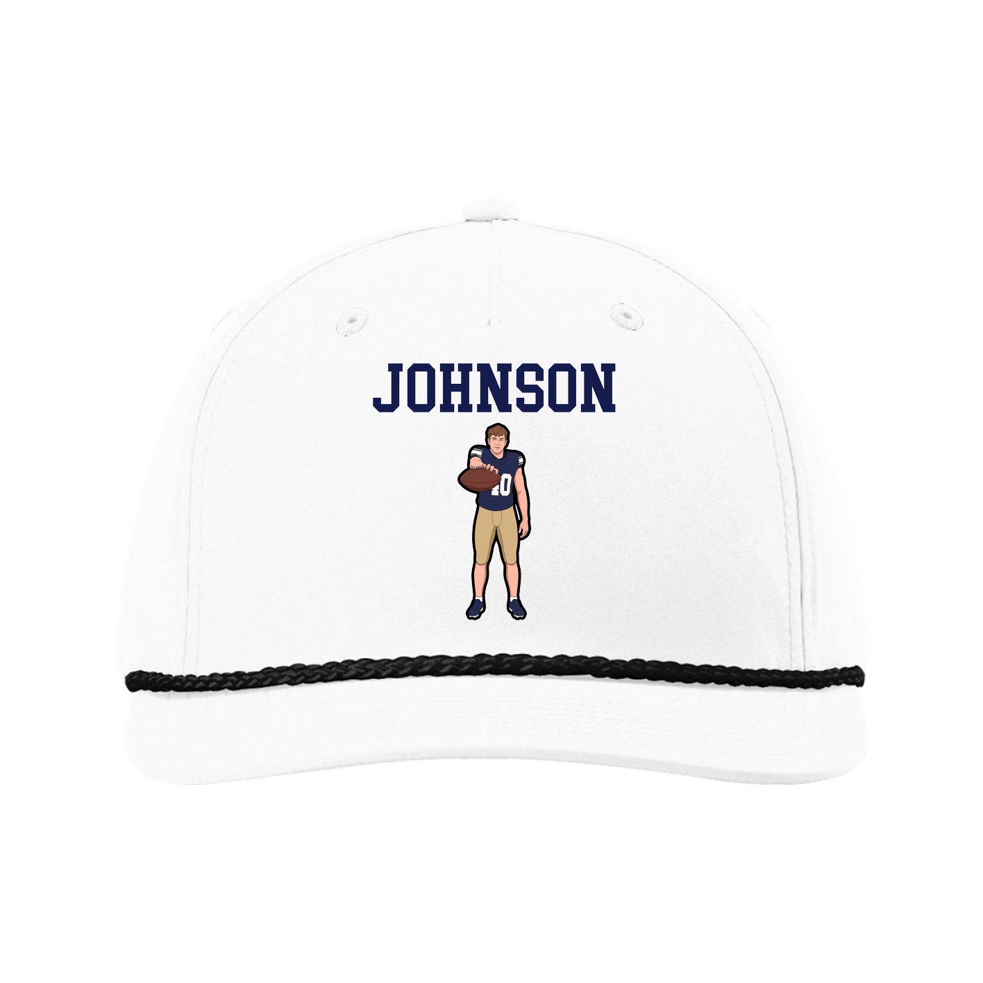 Five-Panel Classic Rope Cap — Shirsey in White
