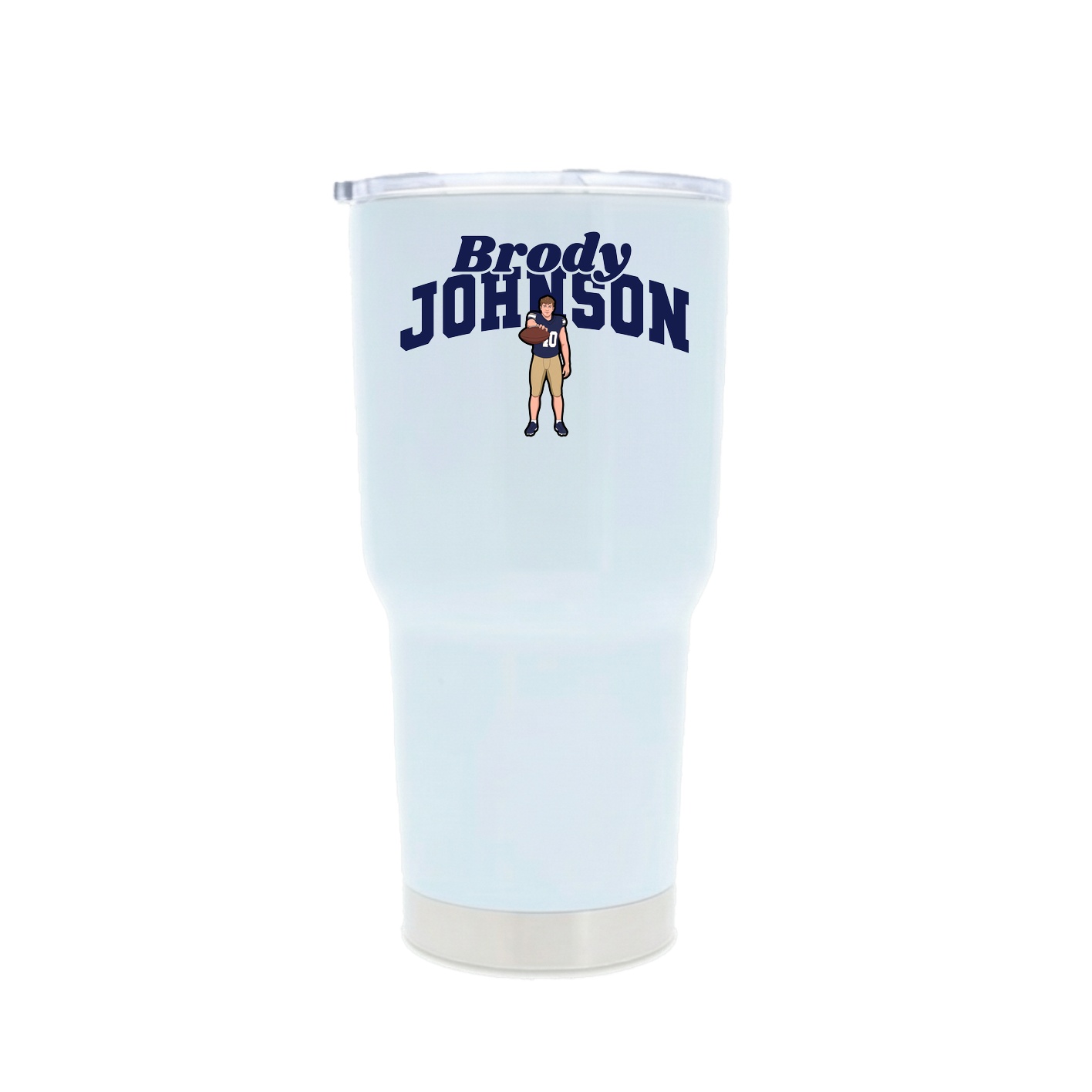30oz Stainless Steel Tumbler — Signature Arch in White