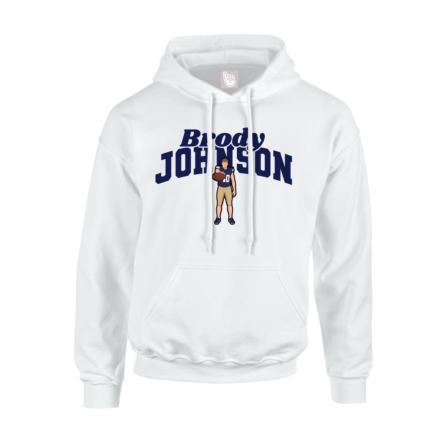 Youth Hoodie — Signature Arch in White
