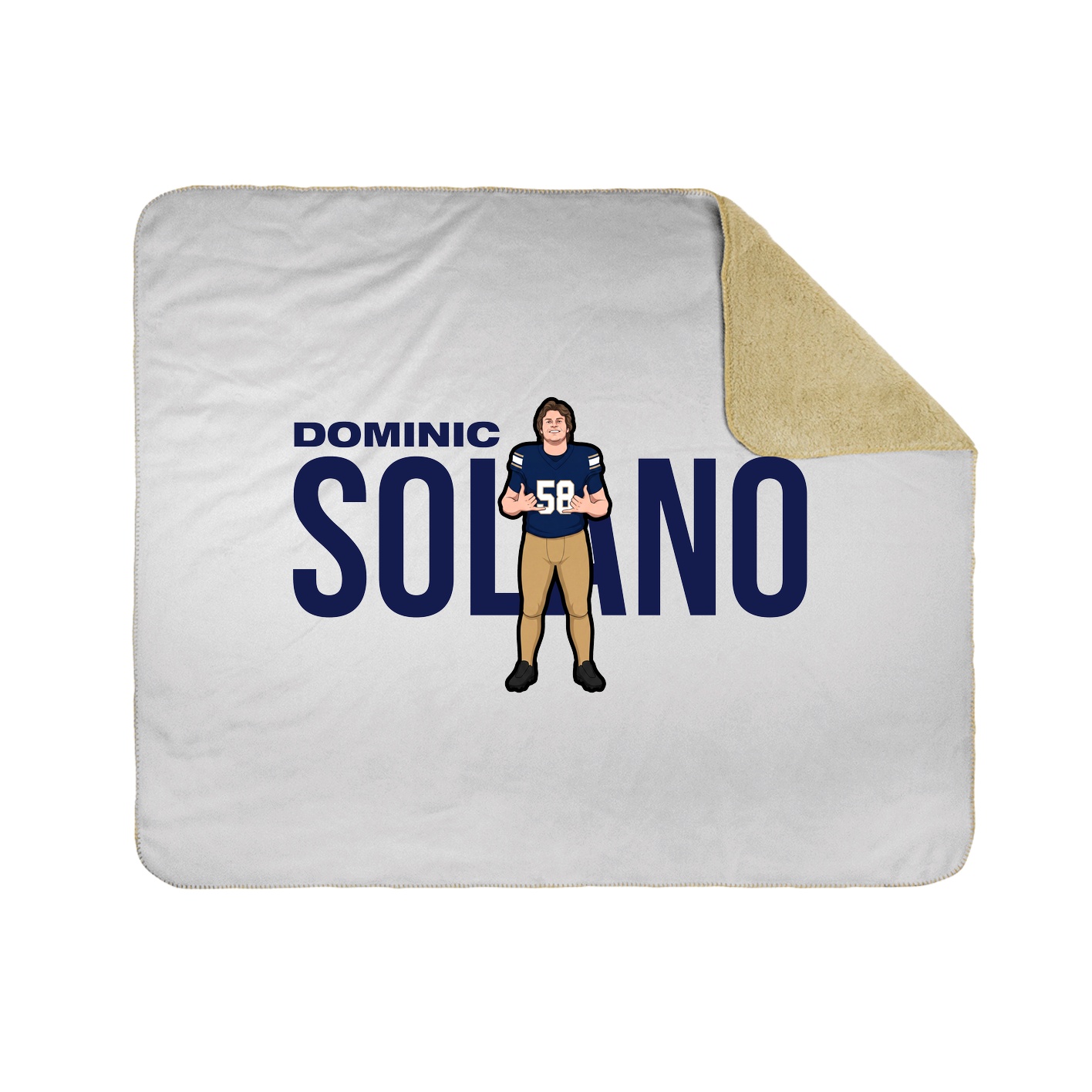 Throw Blanket — Player Name in White