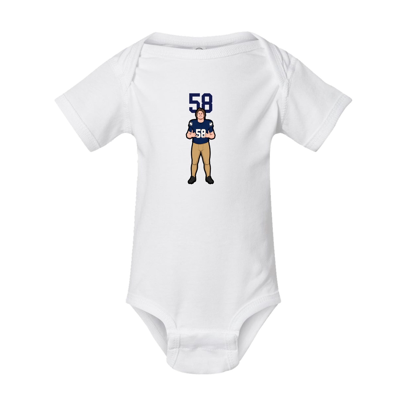 Baby Onesie — Number Top in White