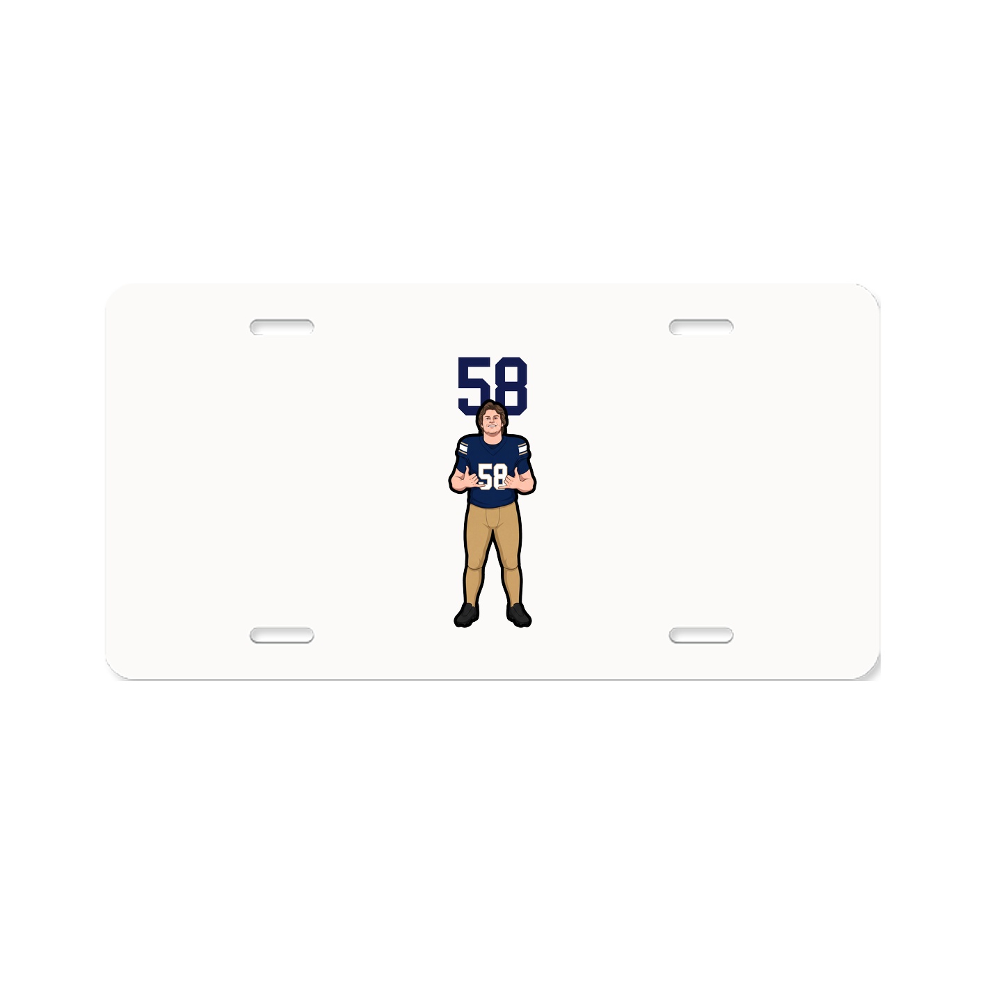 License Plate — Number Top in Classic
