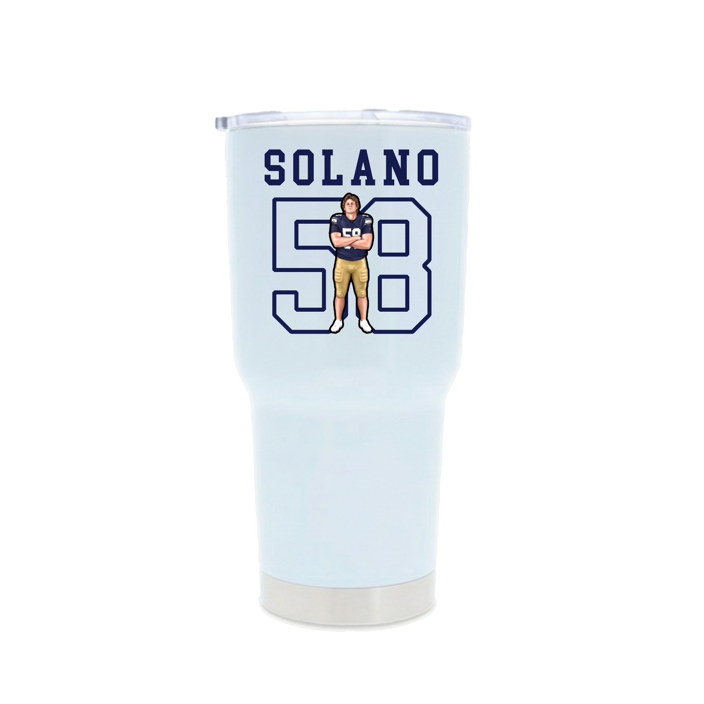 30oz Stainless Steel Tumbler — Shirsey in White