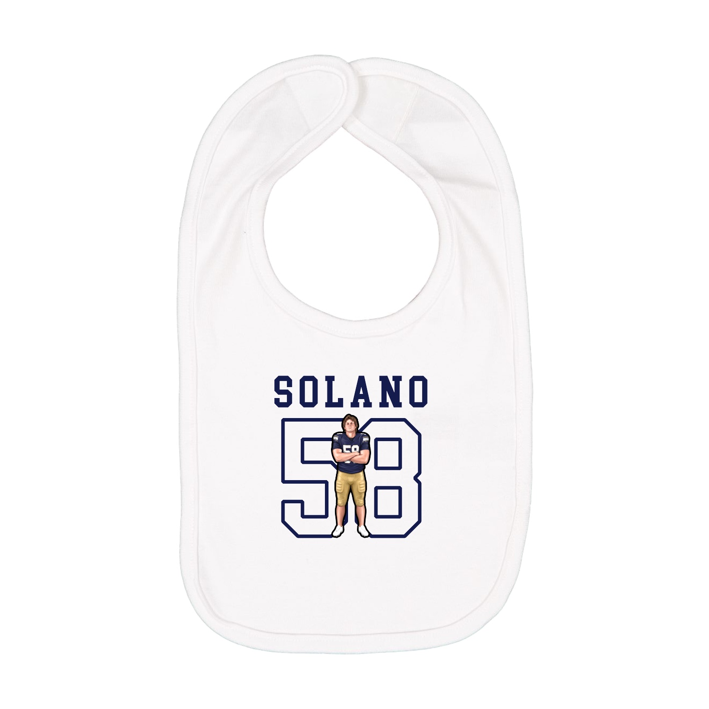 Infant Bib — Shirsey in White
