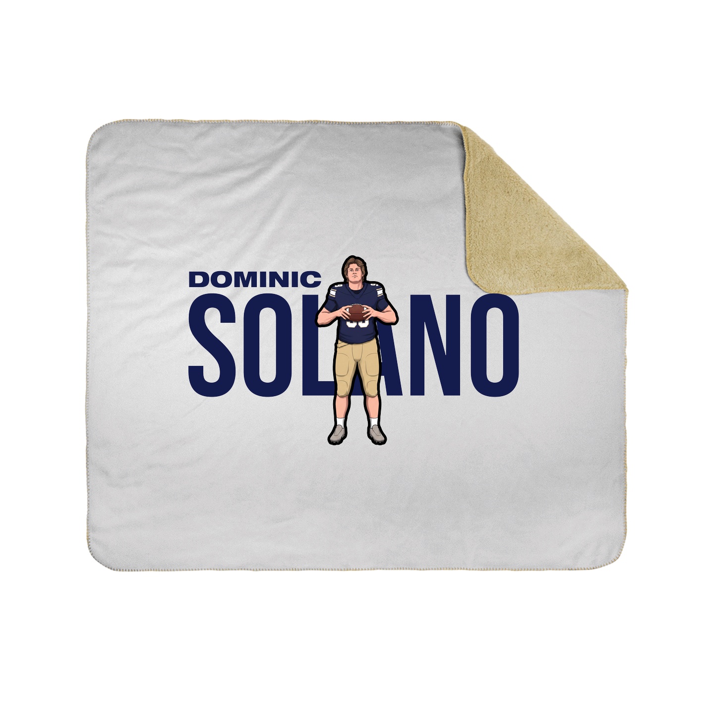 Throw Blanket — Player Name in White