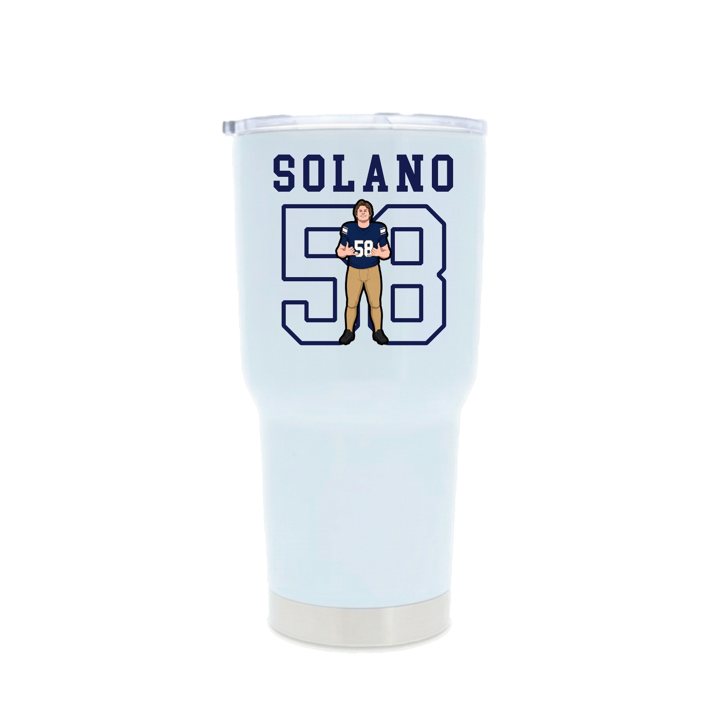 30oz Stainless Steel Tumbler — Shirsey in White