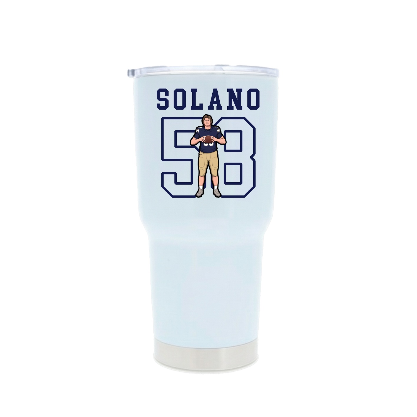 30oz Stainless Steel Tumbler — Shirsey in White