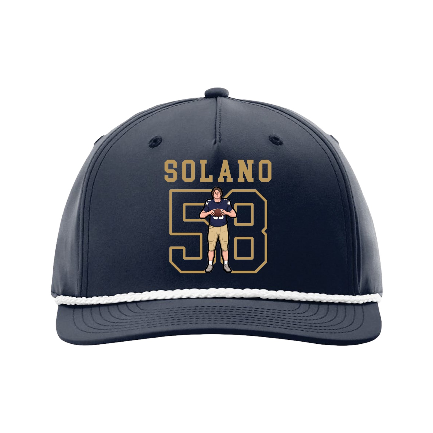 Five-Panel Classic Rope Cap — Shirsey in Navy