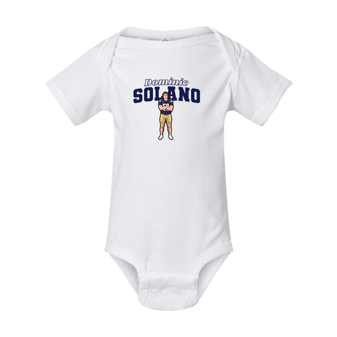 Baby Onesie — Name Arch in White
