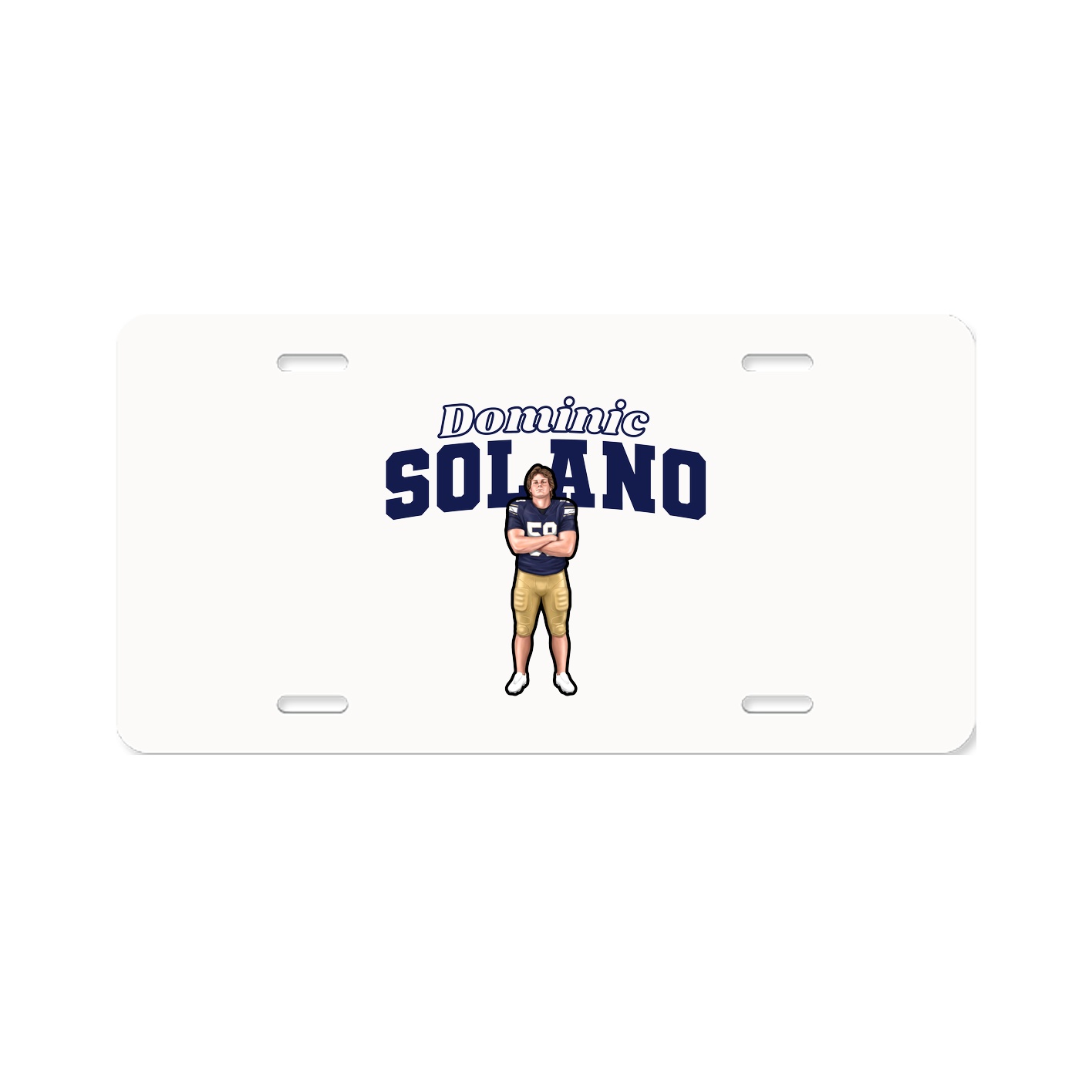 License Plate — Name Arch in Classic