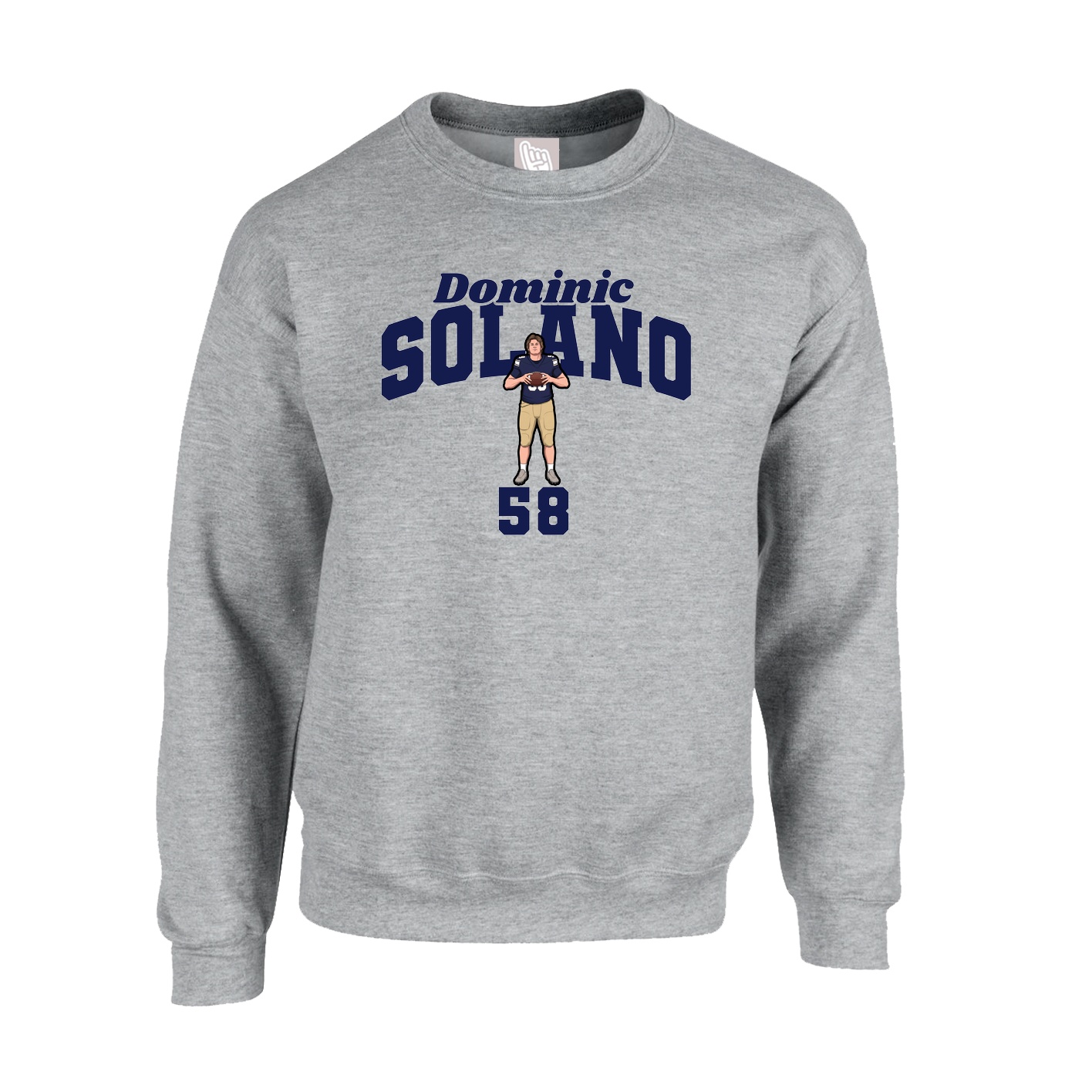 Fleece Crew — Signature Arch in Grey