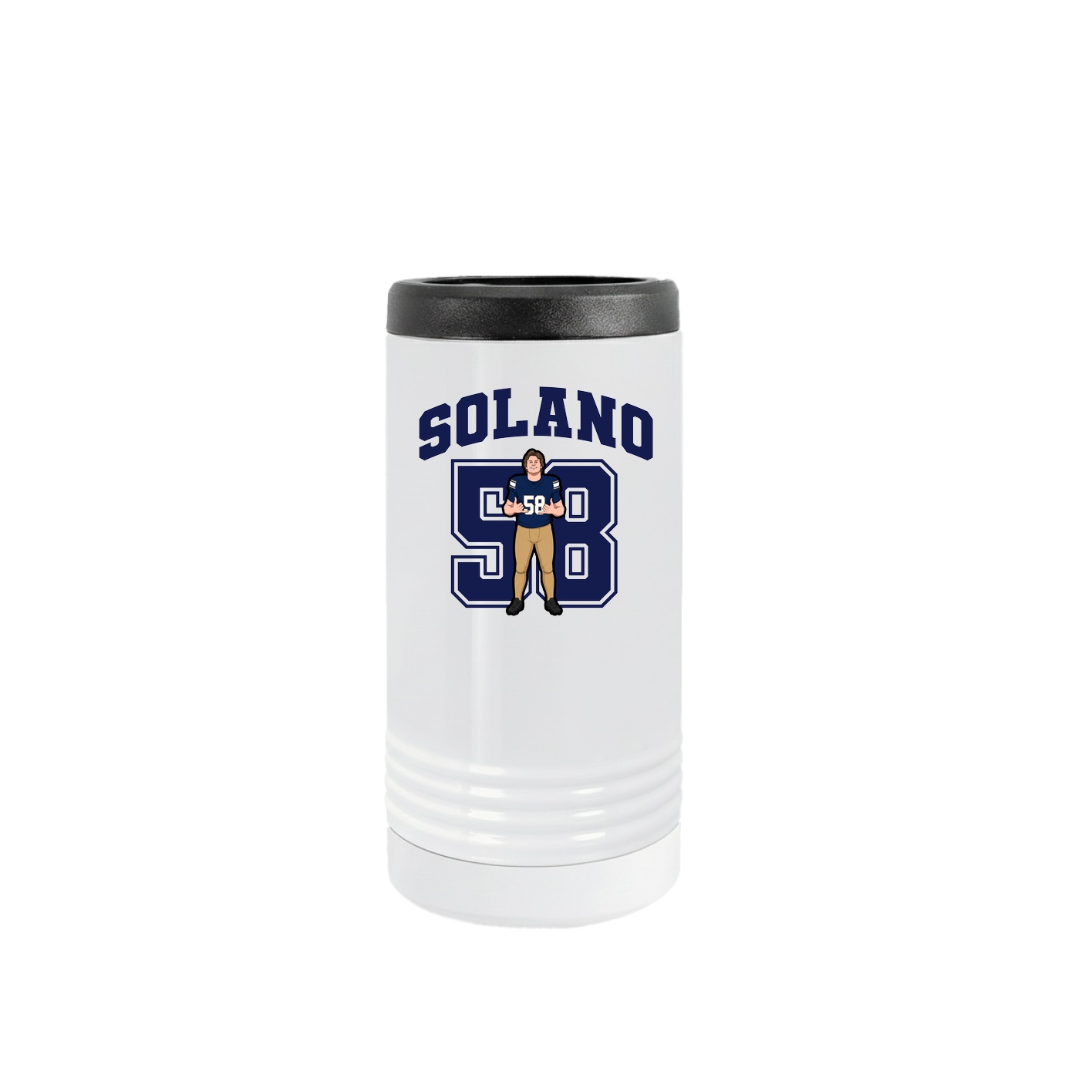 Slim Beverage Holder — Number in White