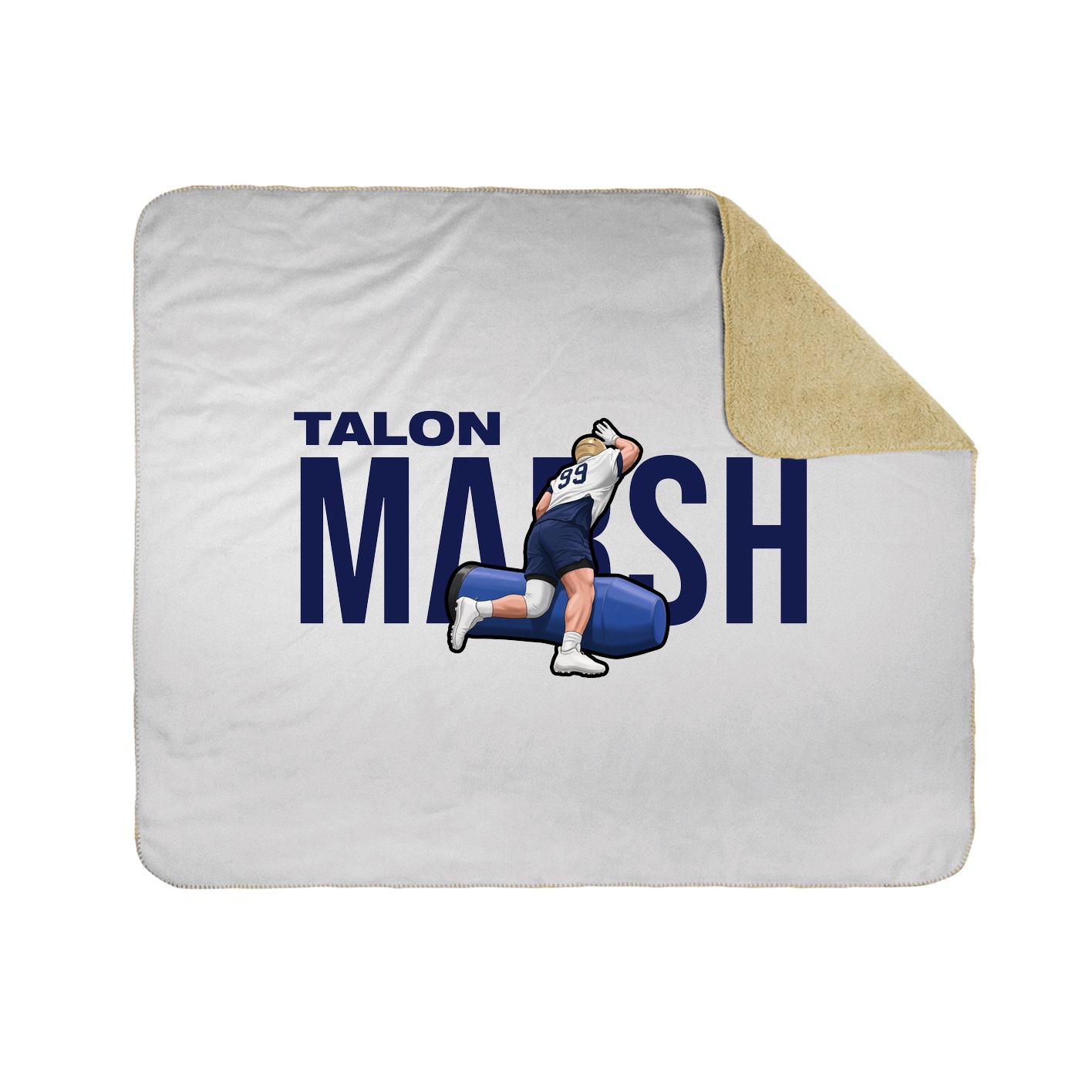 Throw Blanket — Player Name in White