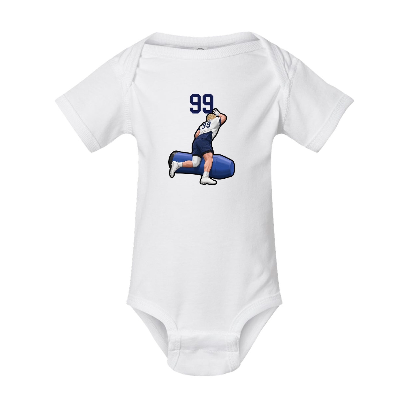 Baby Onesie — Number Top in White